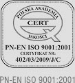Certyfikat ISO PN-EN ISO 9001:2001