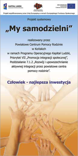 Centrum Pomocy Rodzinie - stojak reklamowy